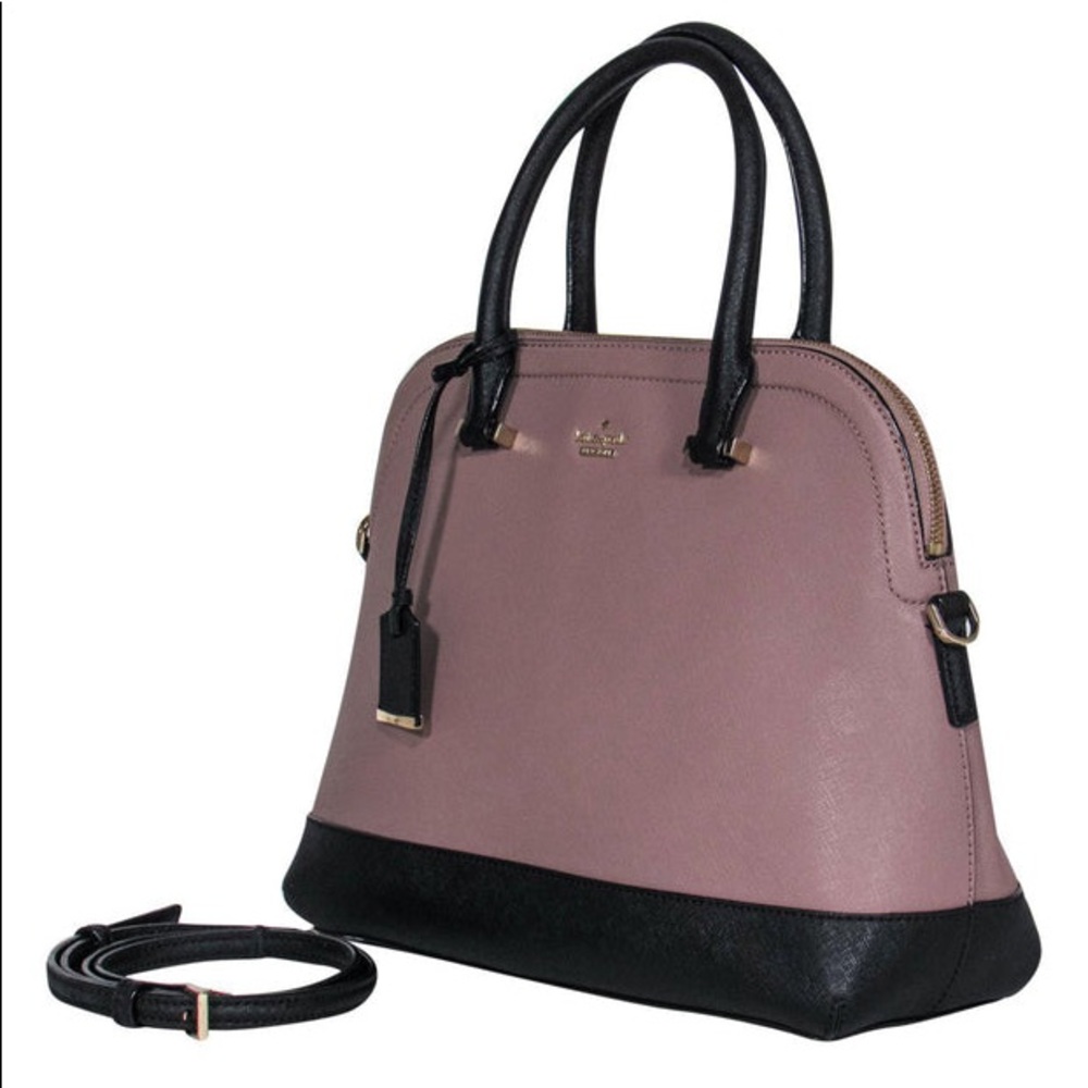 Kate Spade purple and black bucket crossbody